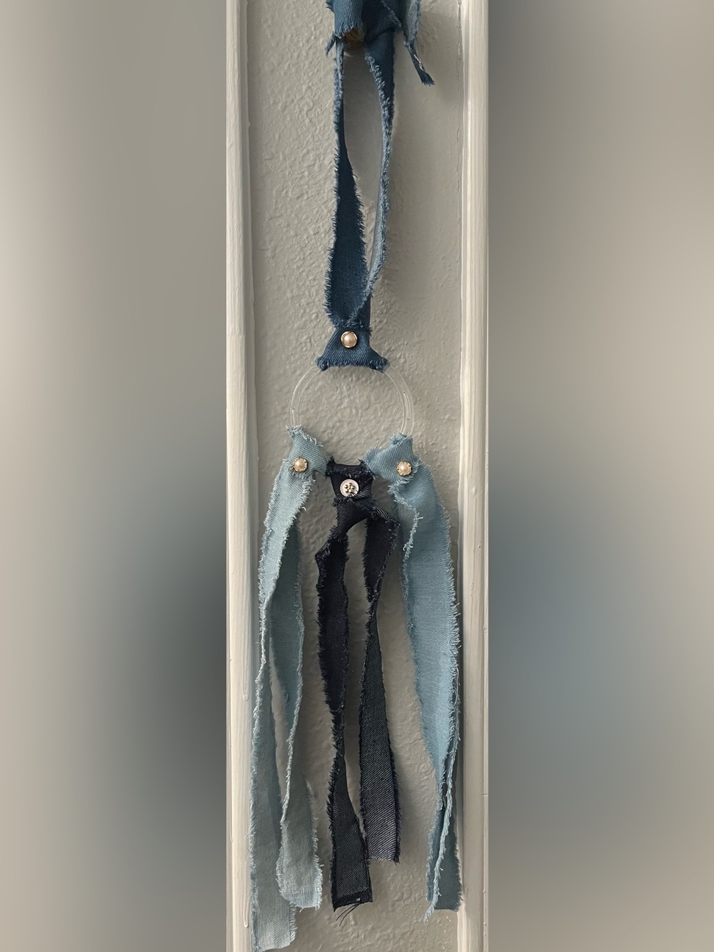 Handmade Blue Denim Fabric Necklace